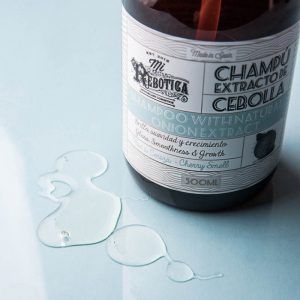 Champú suave con extracto de cebolla